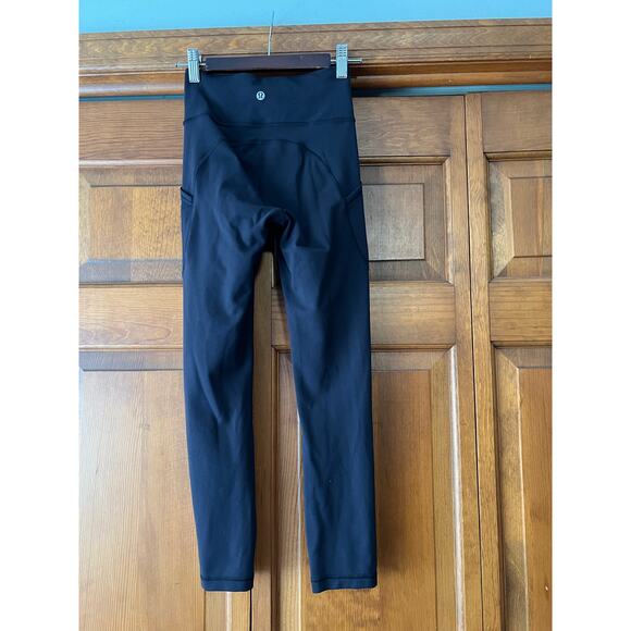 Lululemon Women's Invigorate High-Rise Crop 23" Athleisure Leggings Black Size 2 - Picture 5 of 10
